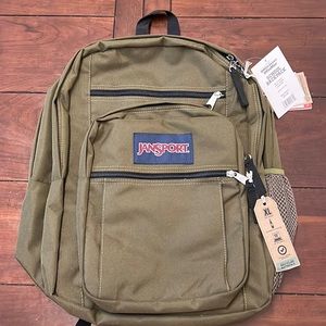Olive Green Jansport Backpack 3 sections (NWT) with Laptop Sleeve